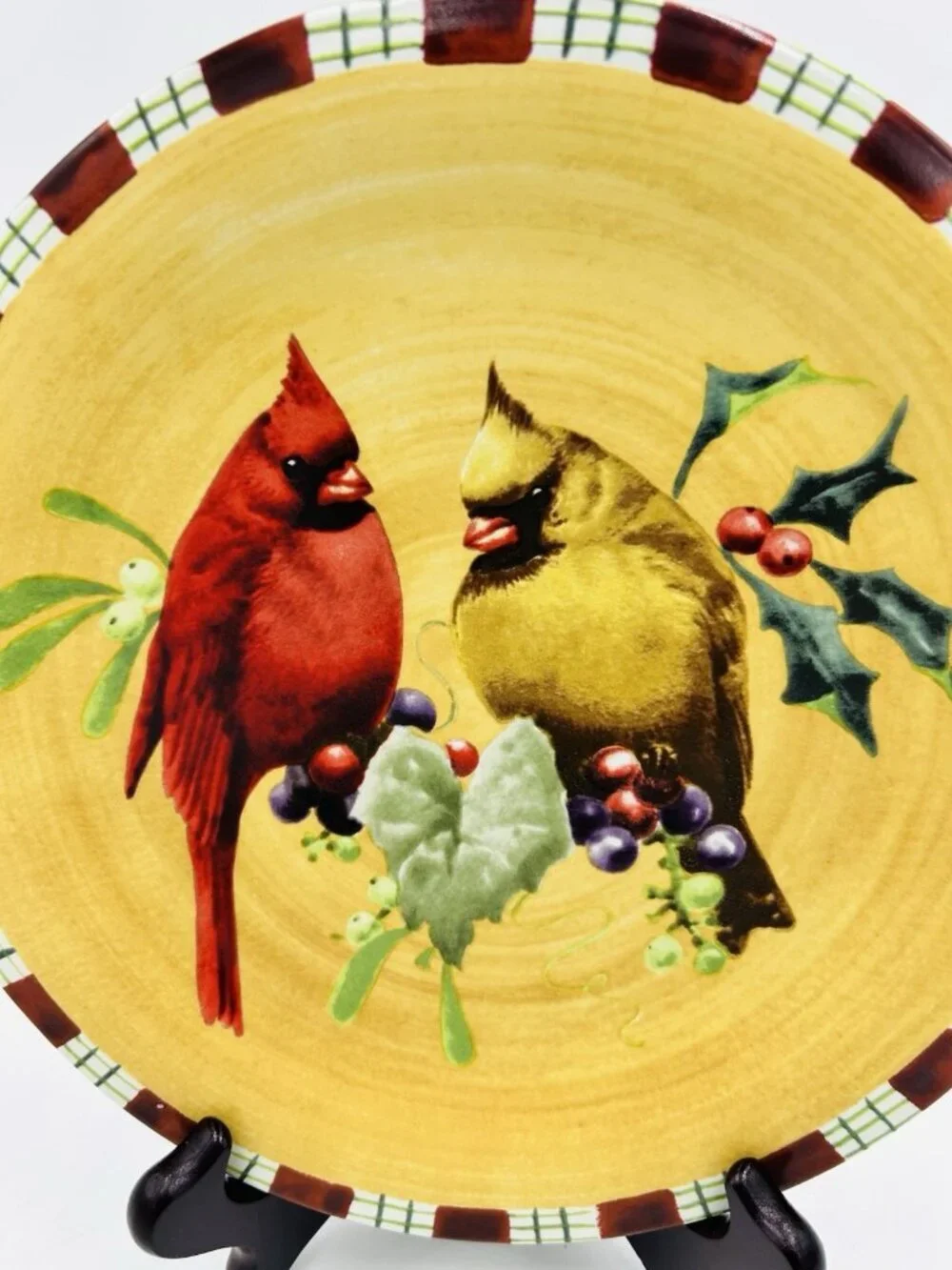 Lenox WINTER GREETINGS Everyday Red Bird Design 8.5